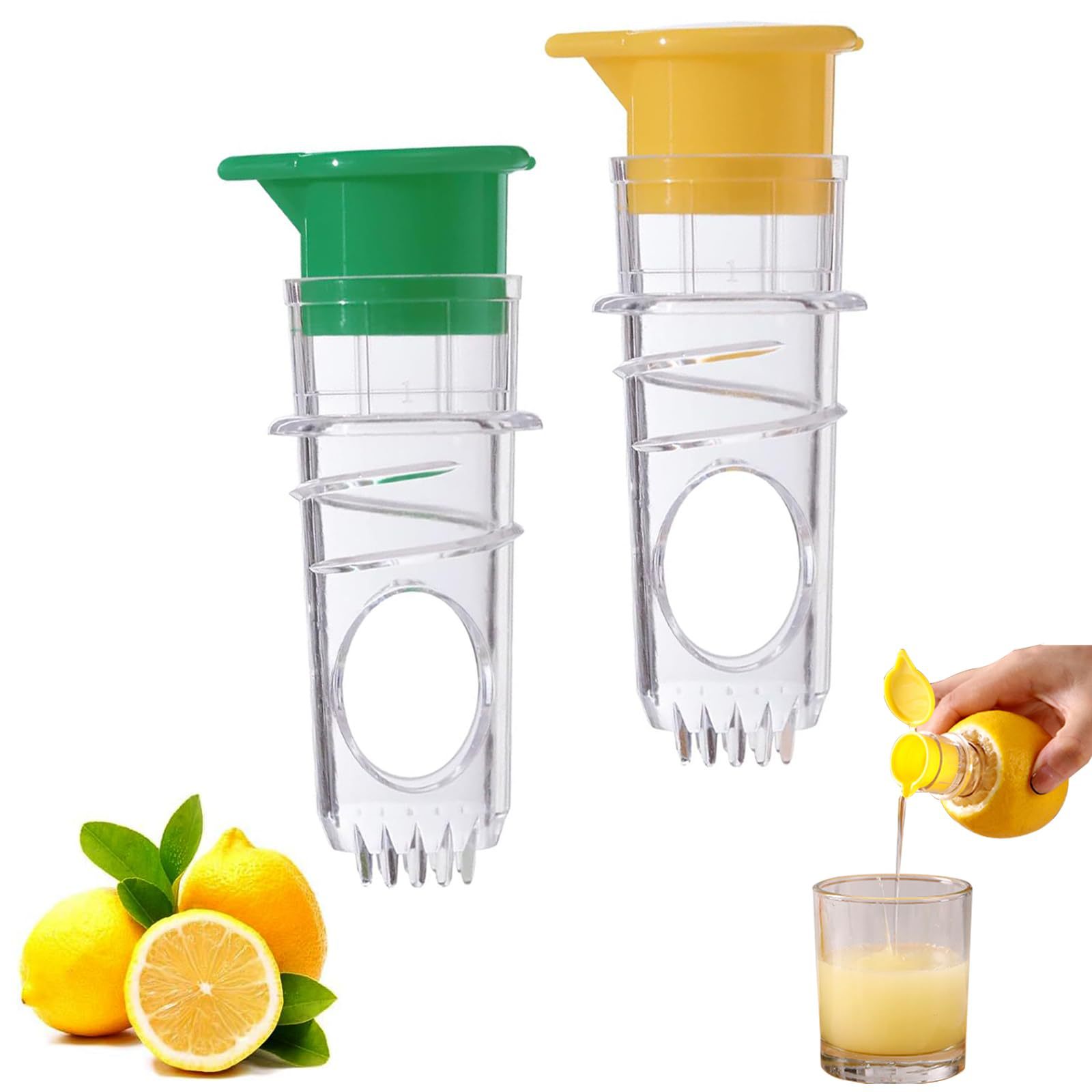 manueller ent er multifunktionaler kleiner zitronenpresse orangen  trenner - ent er werkzeug [grün + gelb] manueller ent er zitronen-orangenent er frucht extraktor rotierender frischer   filter