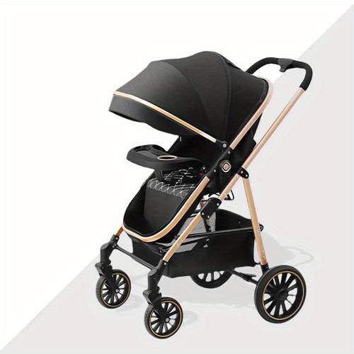 lightweight travel baby stroller quick folding design adjustable backrest durable fabric compact and easy to transport