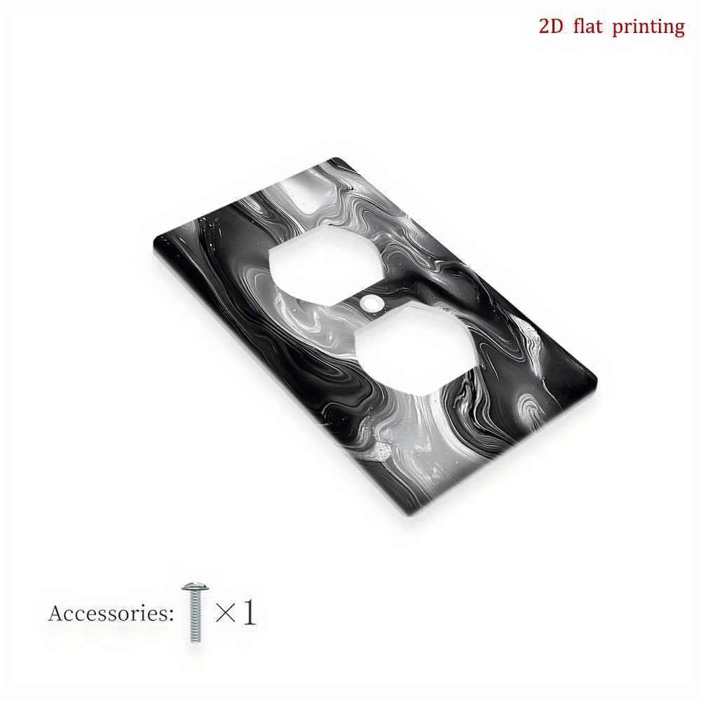 TEMU 1pc [2d Flat Printing] Decorative Wall Plate Cover With A , Suitable For Home Decoration, No Electrical Installation Needed, Easy To Mount For