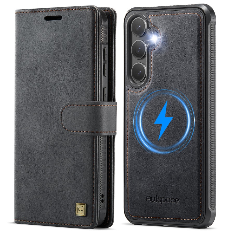 TEMU Phone Case: Flip Card Holder Magnetic Phone Case For Galaxy S24 S25 S25 Edge, Full Coverage Drop-proof Shock-absorbing Anti-fingerprint