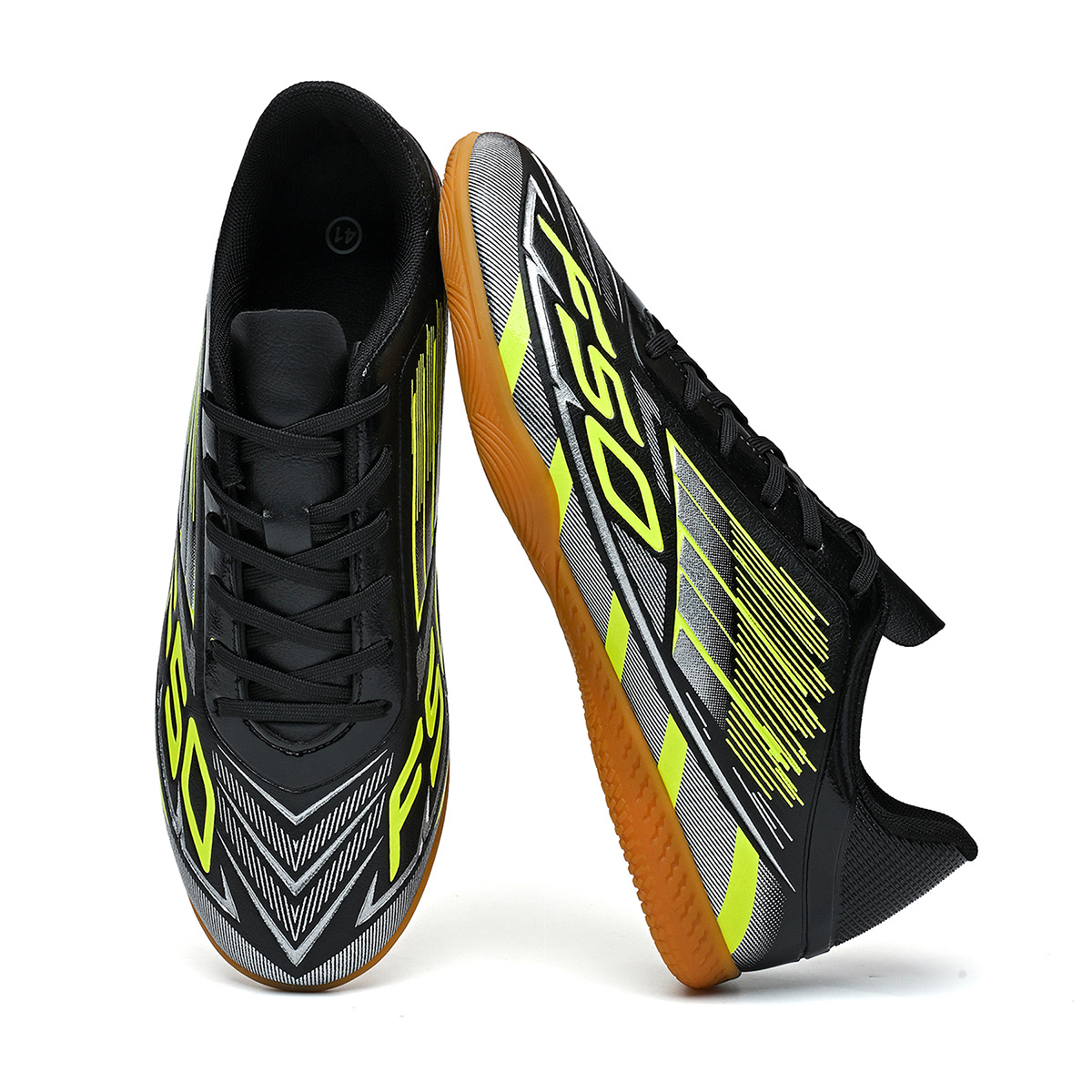 Zapatillas de fútbol sala planas de interior para hombre, calzado profesional para comp...