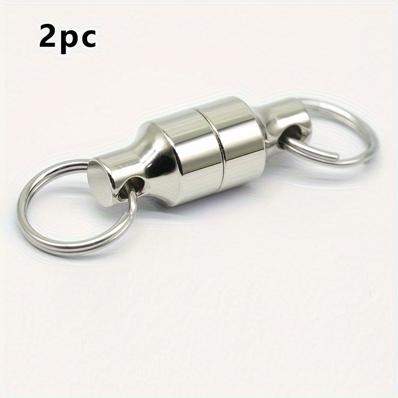 Heavy-duty Magnetic Metal , Load-bearing 11.02 Lbs - Multi-functional Key Chain, Wire Hook, Fishing Gear And Net Release - Polished Industrial-grade Hardware, Suitable For Outdoor Tools And Key Hooks