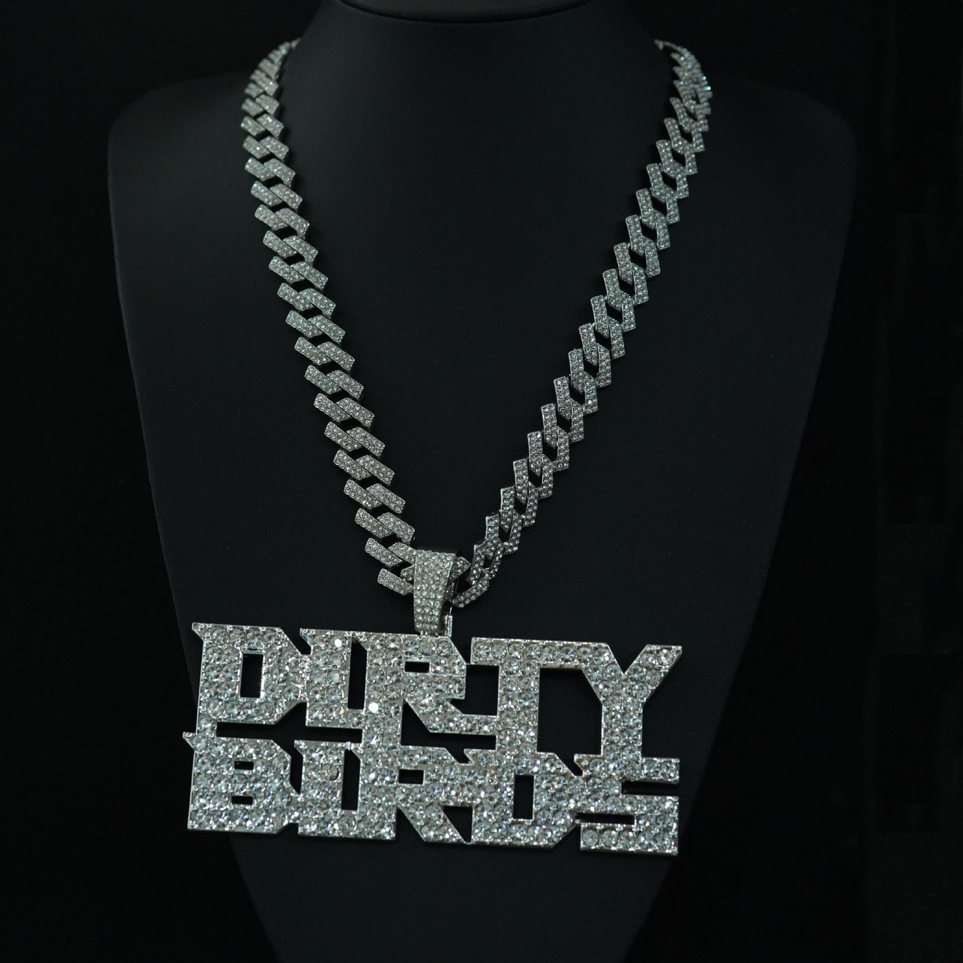 1pc - Alphabet - Hip Hop Cuban Chain Pendant - Ideal For Daily Wear And - Gifts For Men - Holiday Presents - Hip Hop Streetwear Additions, , Elegant Design, , Men's Style