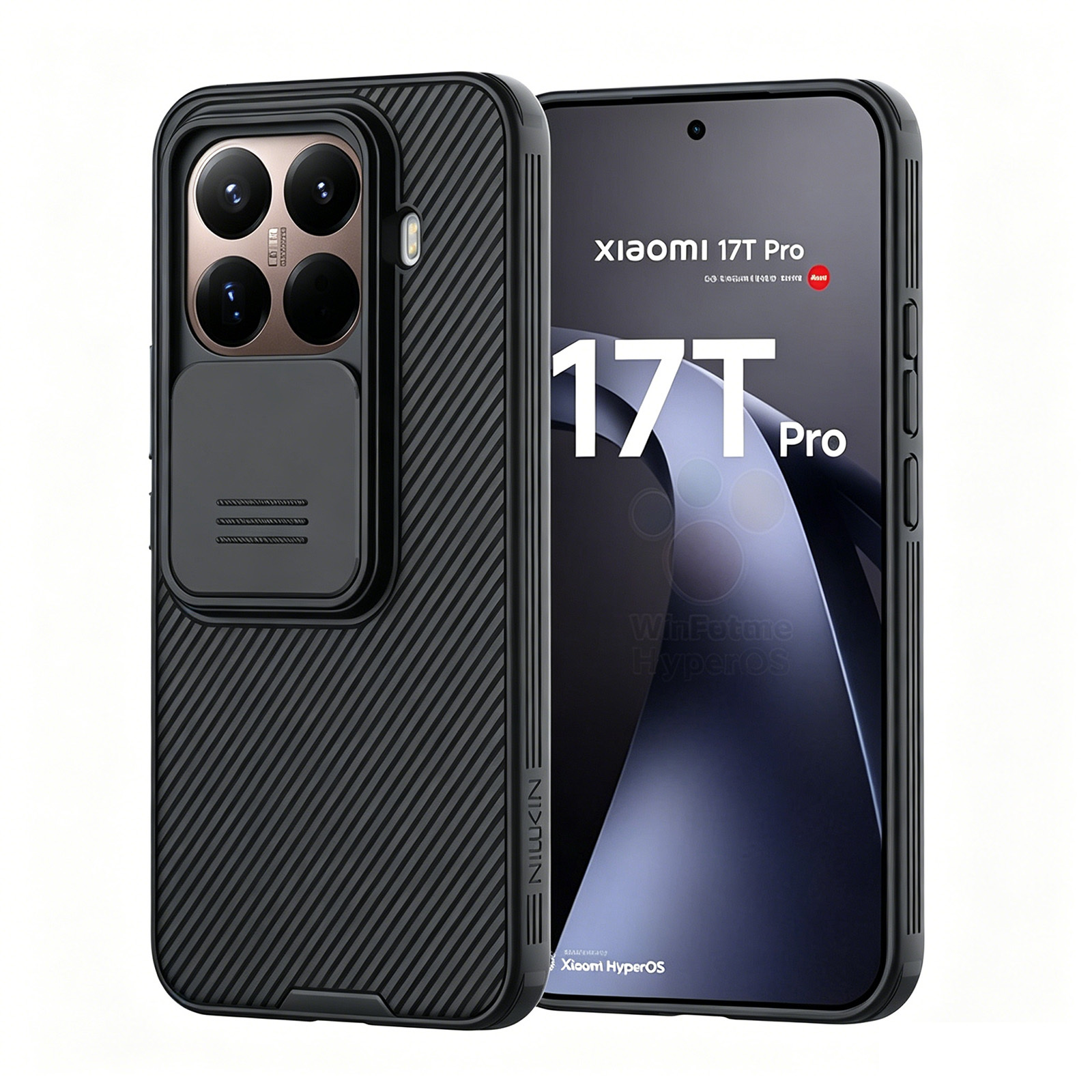 TEMU para Teléfono - para Xiaomi 17T Pro 4G 5G 2026 NILLKIN Pro, Cubierta Deslizante para Cámara y Protección de Privacidad