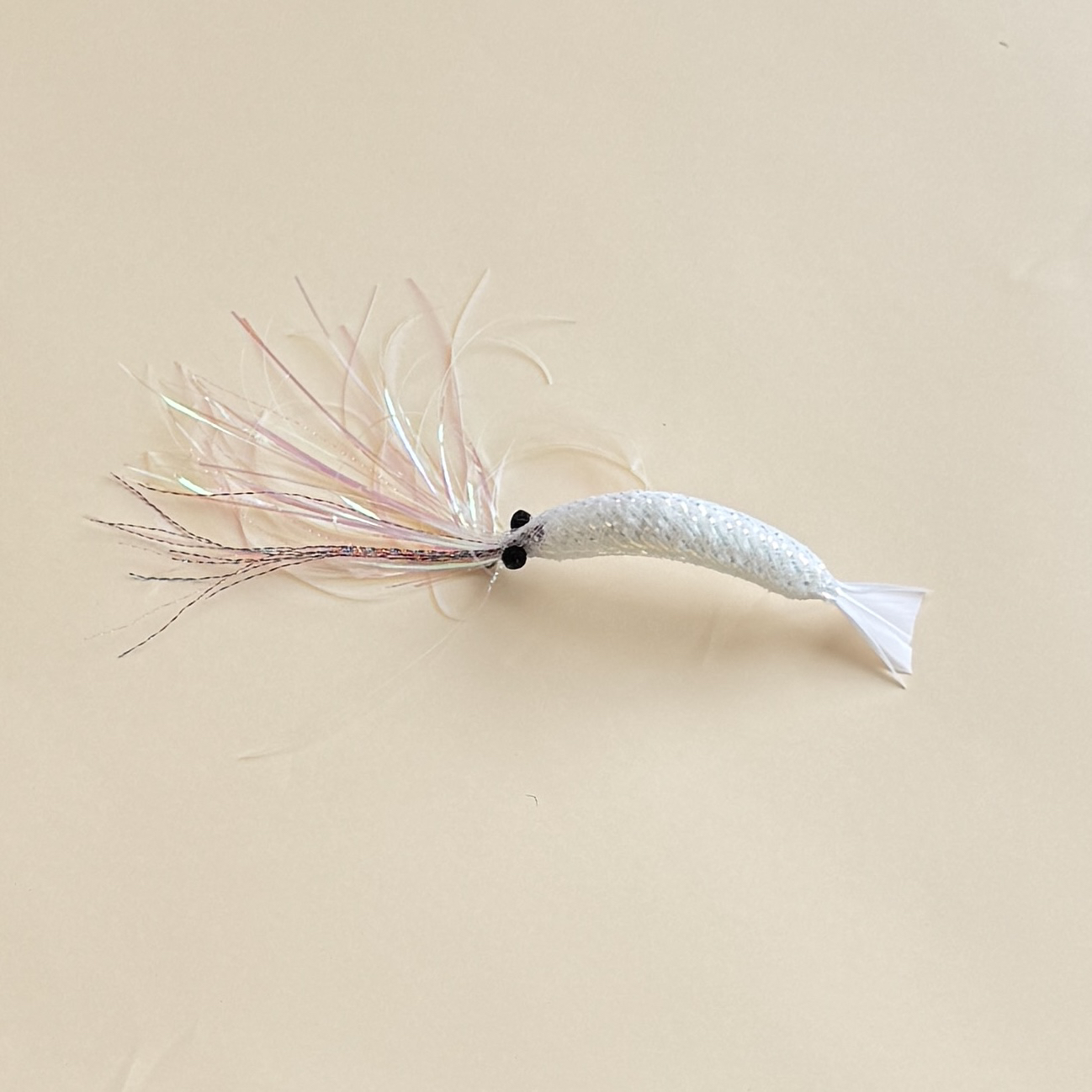 1pc Cat Teaser Toy Feather Bell Interactive Kitten Toy Cute Prawn Modeling Detachable Cat Toy Cat Additions, Without Battery