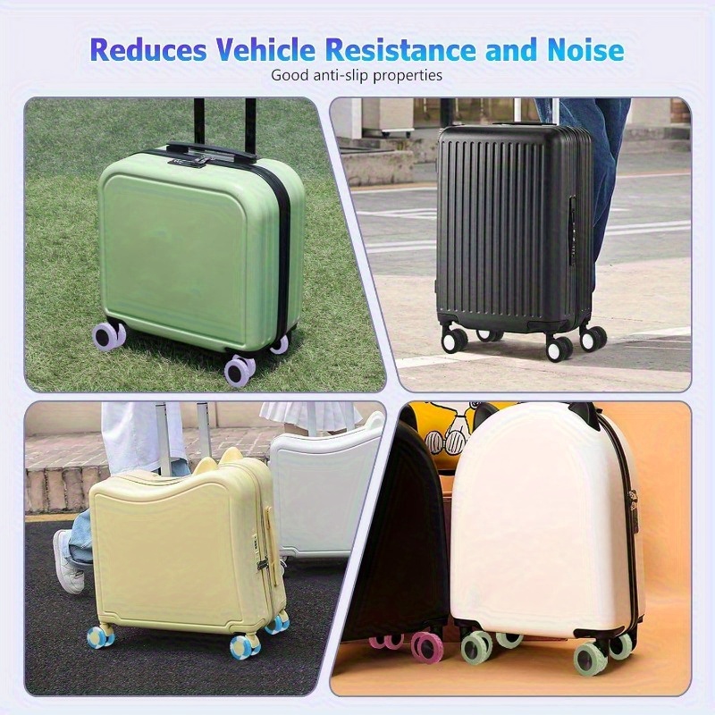 luggage wheel covers durable noise reducing silicone Temu Bahrain