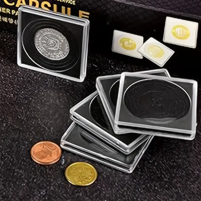 комплект из 20 защитных колпачков для для хранения в коробках с регулируемыми подставками в 5 размерах (20/25/30/35/40 мм), подходящий для различных памятных , , пенни, значков и карточек для хранения марок. надежное отображение - подарок для коллекционеров ! подробные сведения 6