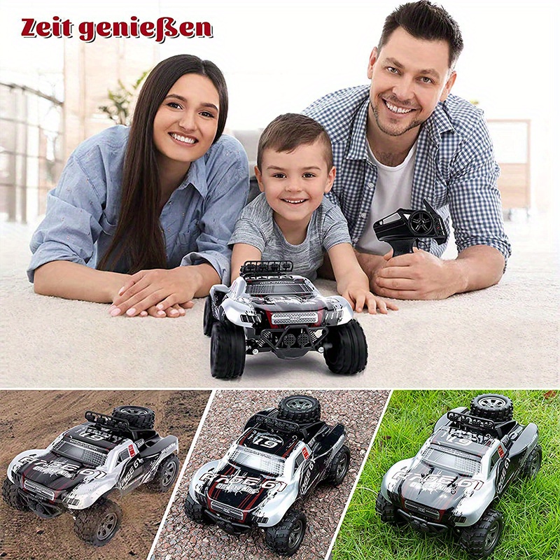 KYAMRC1:18 MPH High-Speed Off-Road RC Car - 2.4G Short Car Racing Climbing Vehicle, 4-Wheel Off-Road Design, USB Rechargeable, 4 Colors (Red/Green/Blue/White) for Outdoor Adventures, Adventure Gear, Durable Plastic Body