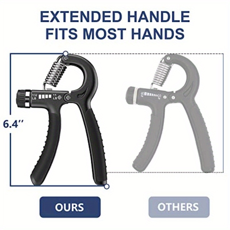   grip strength trainer plastic 2 pack 11132 lbs forearm strengthener hand squeezer adjustable   hand grip strengthener for muscle building and   recovery, hand grip strengthener plus size, grip strength trainer, hand grip strengthener cordless, forearm workout, hand exercise, ergonomic grip,  , sturdy material,   trainer,   tool, fitness equipment, athletes, fitness enthusiasts Product details 2