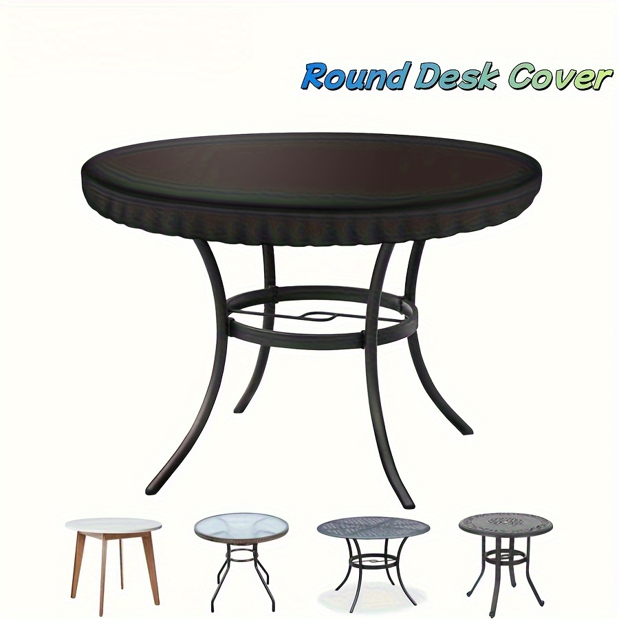 black round patio table cover outdoor furniture uv resistant fade proof cover suitable for indoor and outdoor use in courtyard party events picnic bbq camping