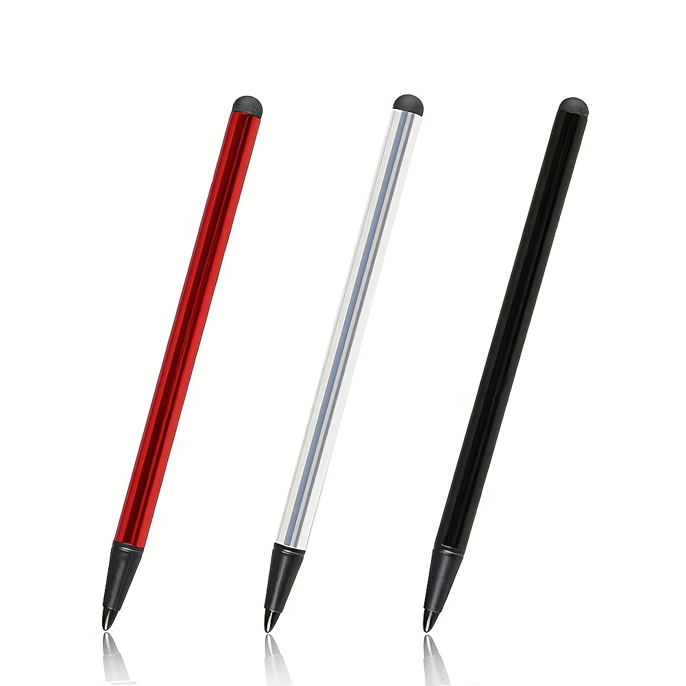 TEMU Juego de 4 bolígrafos estilográficos de punta, 2 plateados + 1 + 1 , bolígrafos multifunción para pantallas táctiles de teléfonos, tabletas y