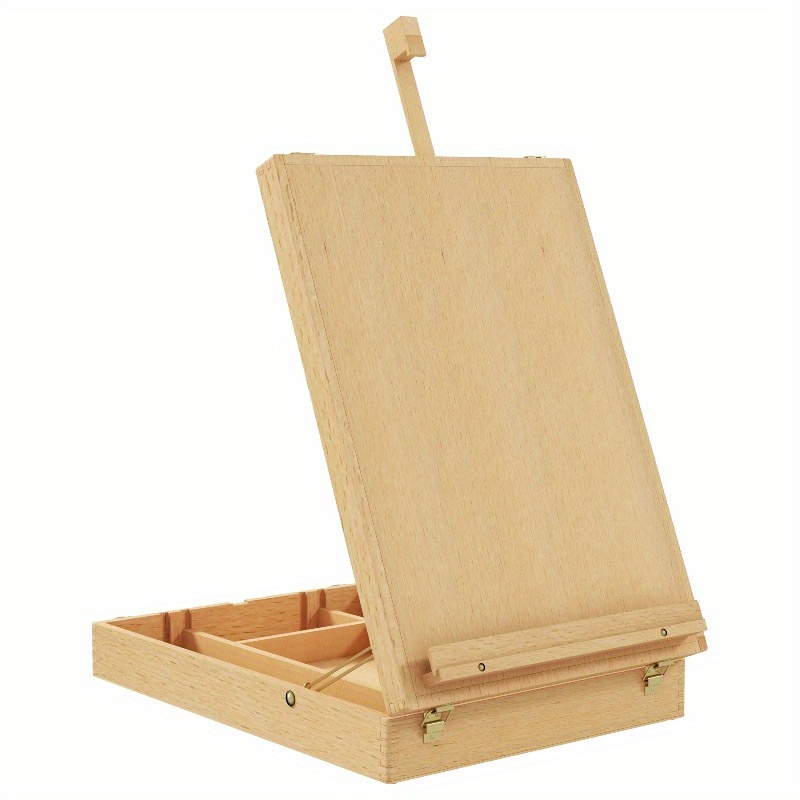   Adjustable Height Folding Tabletop Easel with Storage - Heavy-Duty Art Easel with Ergonomic Handle & Sturdy   Design, Portable Folding Stand for Painting, Drawing, Display - Space-Saving & Sturdy Base, Ideal for Artists & Hobbyists, Construction, Compact & Lightweight with Smooth Height Adjustment & Built-in Storage Shelf for Stability