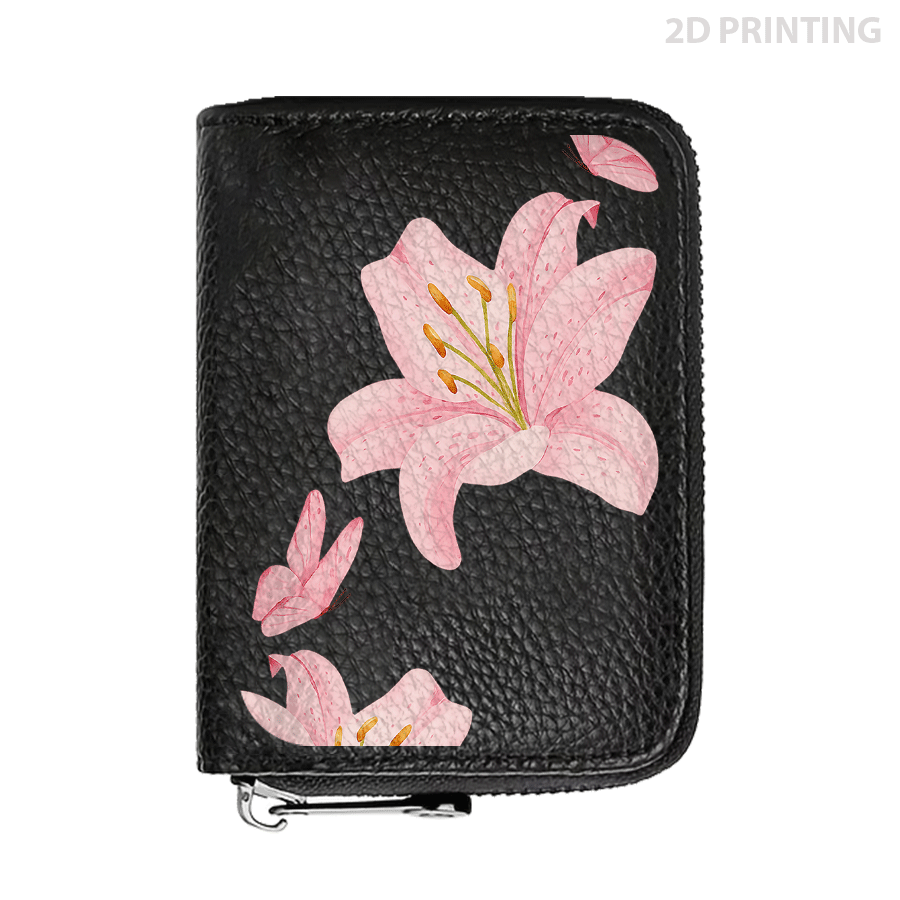 TEMU And Pattern Card Bag, Zipper Anti-theft Wallet, Accordion Style , Suitable For Business And Daily Gift Giving Use