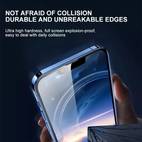 pack of 4 9h hardness ultra clear tempered film for iphone 11 12 13 series smooth hd transparent shield with side guard plate security