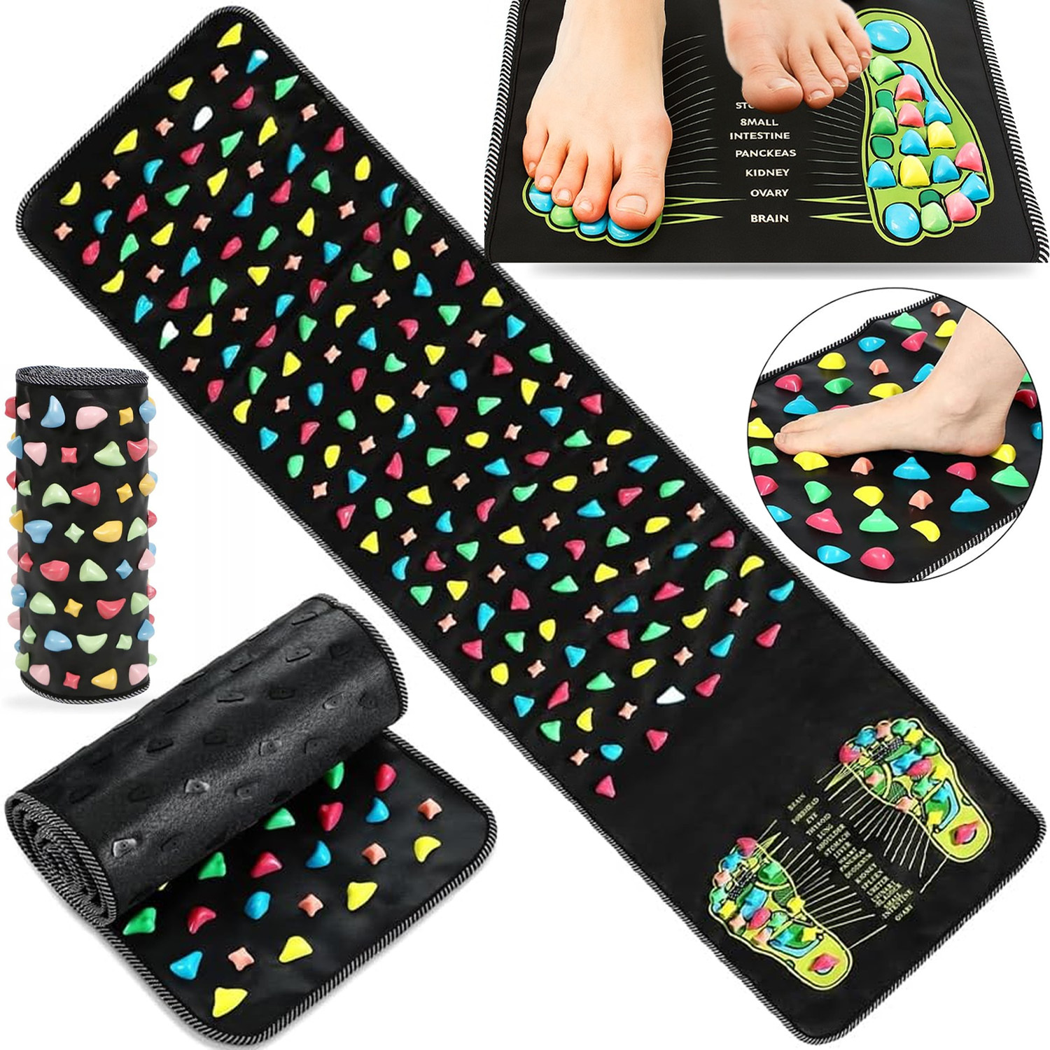 Image of Foot Massage Mat Reflexology Road For Acupressure Foot Massage Mat For Long Sitting Elderly Students And Office Workers