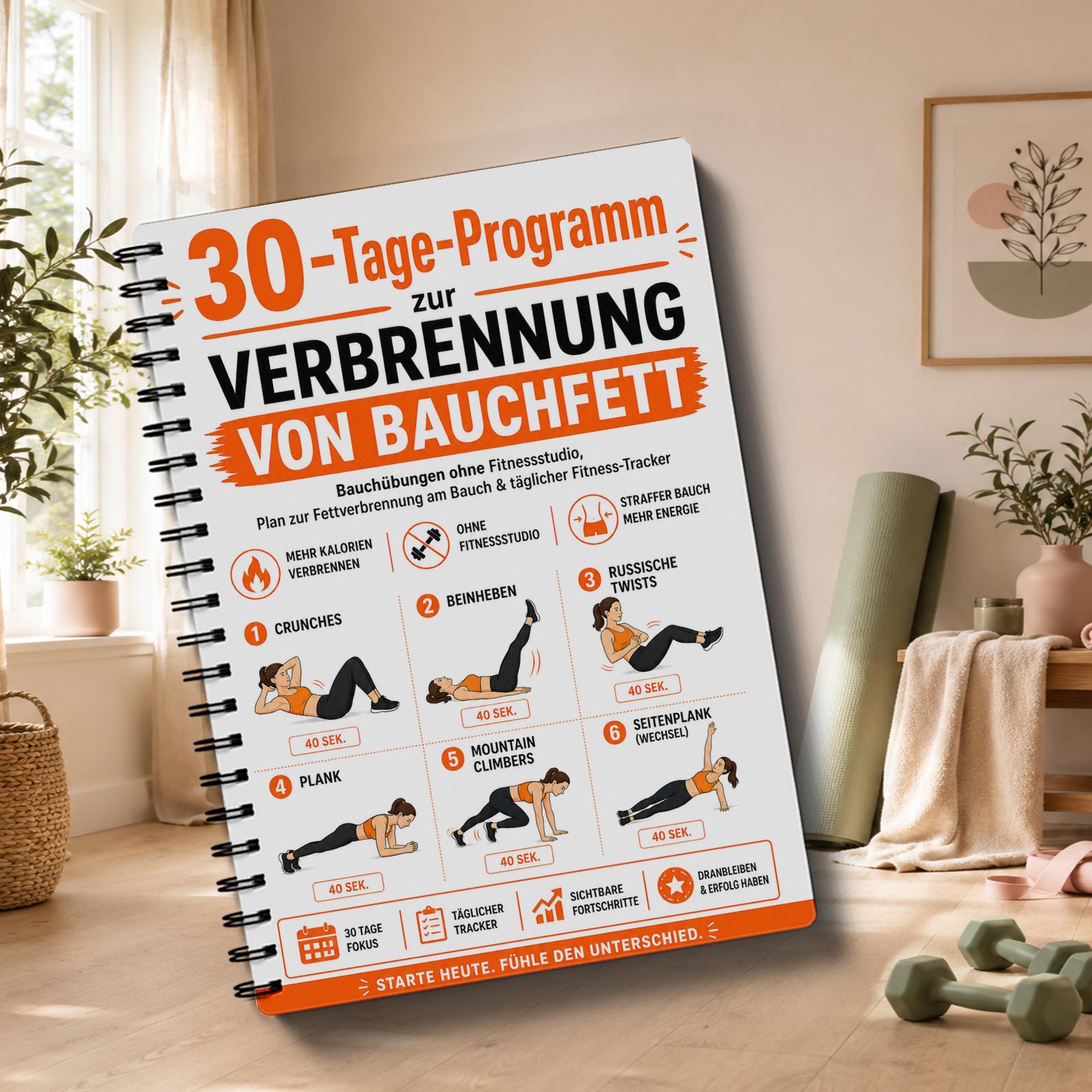 30-day German Belly Burn Workout Plan: Program For & Men Suitable For Fitness Lovers, Ab Sculpting Strength Training, Flat Stomach Loss, Lean Waist Toning, Daily Exercise Routine
