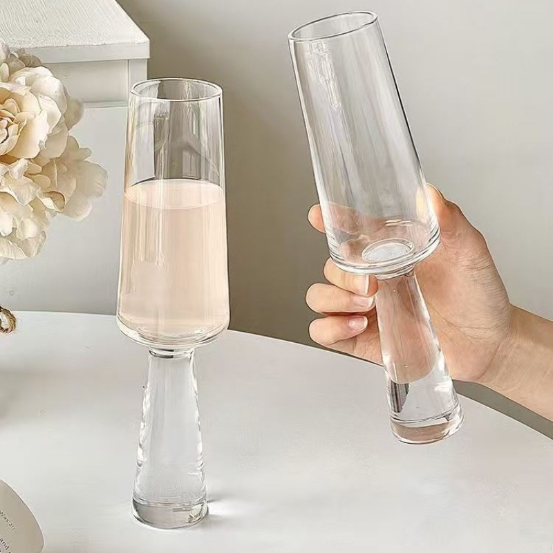 TEMU 2pcs Kaplan Torch Crystal Glass Red Wine Cup | Flute, Suitable For Home And Restaurant Use, , Anti-scald, Autumn Winter Home Drinkware, Craft,