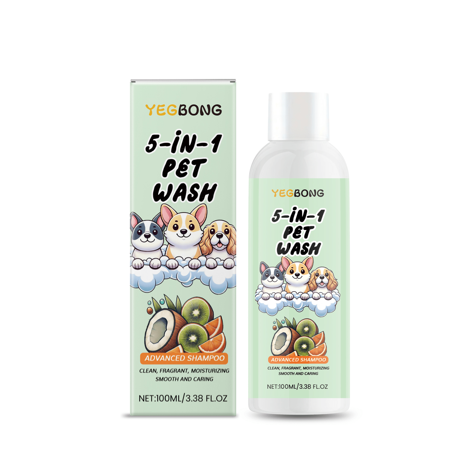 Multi- Pet Bath Shampoo For Cats And Dogs, Plant-derived Coat, Reduce For Convenient Home Pet Grooming