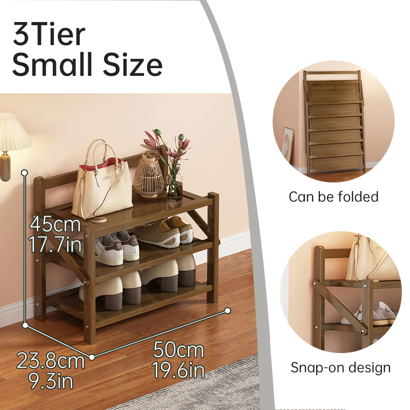 Image of 1pc Folding Shoe Rack, Convenient For Carrying And Moving, , Fashionable And Modern Home Decoration, Made Of Sturdy And Durable Material, Suitable For Living Rooms And .