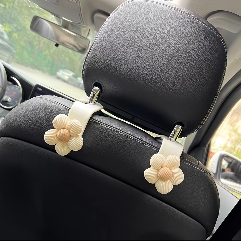 E-shop 2 Stück Bohemian Blumen-Autohaken – Multifunktionale Sitzrückenhalterung, Ideal für Innendekoration und Geschenke