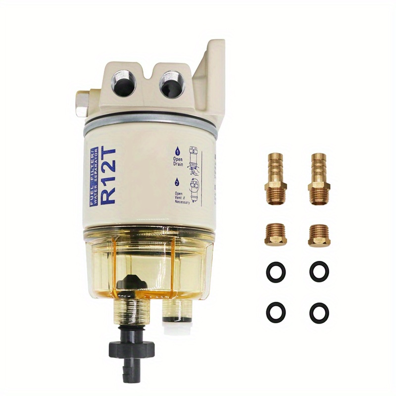 TEMU R12t Fuel Filter Water Separator Marine R12t Filter Complete Kit For Engine And Gasoline Engine Replacement For # S3240 R12t 120at 18-7987 Npt