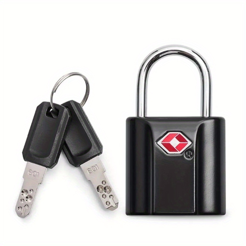 Image of Portable Mini Anti-theft Padlock For Luggage, Travel Bags, And Tool Cabinets, Featuring A Tsa-approved Lock And Key