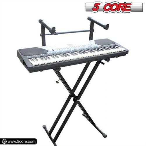 adjustable 2 style keyboard stand extension for 54 88 keys black metal piano attachment with score compartment adjustable height sturdy double stand extender ks 2 equipment stand metal construction