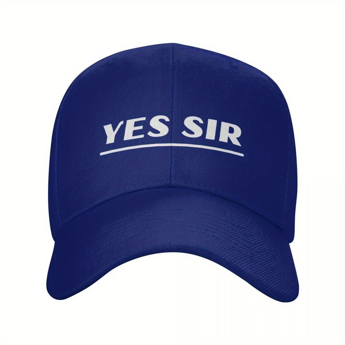 2025 new   printed baseball cap adjustable unisex breathable polyester hat for outdoor beach casual wear navy blue with white text   sport cap beach hat ted texture