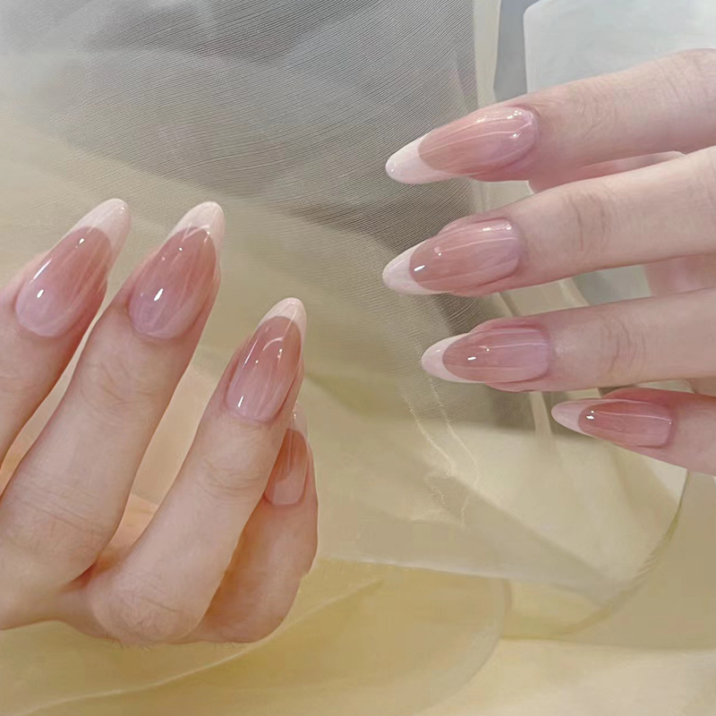 24 Press-on-Nails Mit French-Tip-Design – Wiederverwendbare Kunstnägel Für Salon-Look Zuhause