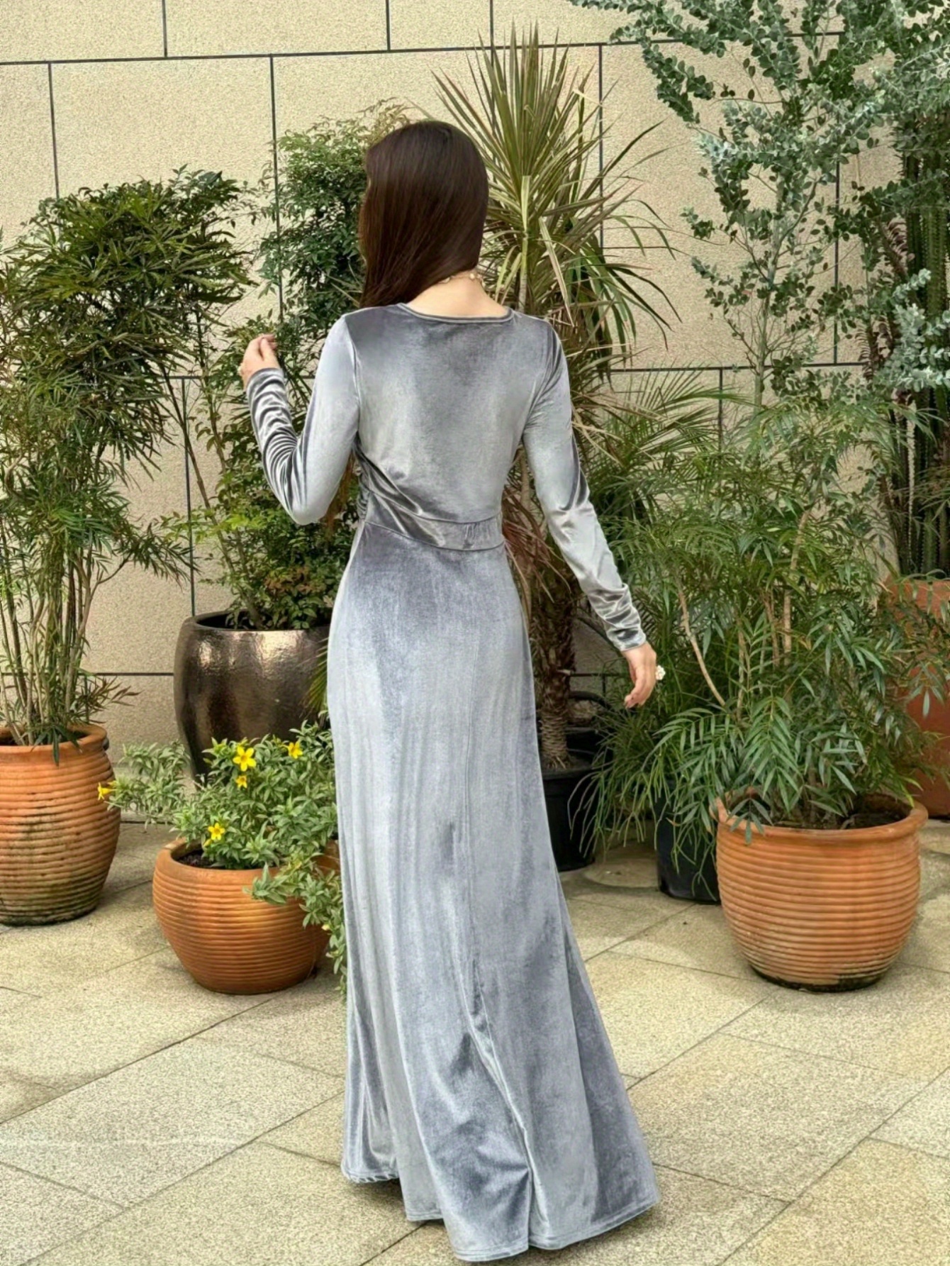 sachin and babi light blue dress Turkish Mermaid High Neck Long Sleeves Evening Dresses With Black Lace   misshow.com
