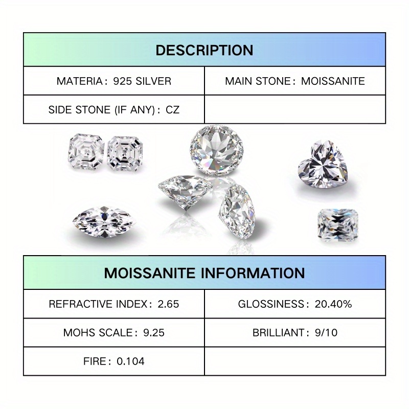 1pc 1.7g S925 Pure 1 Moissanite Sun Flower Ring Adjustable Ring