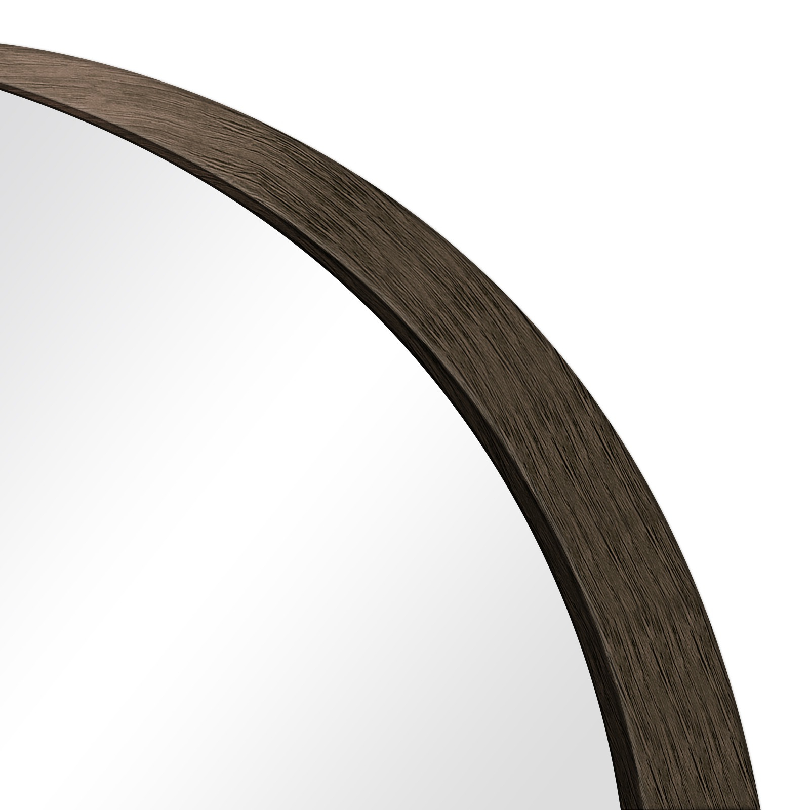 Image of Full Body Mirror, Natural Wood Look Arched Mirror, Aluminium Frame, Wall-mounted Mirror, Full Length Mirror For Bedroom, Living Room And Hallway