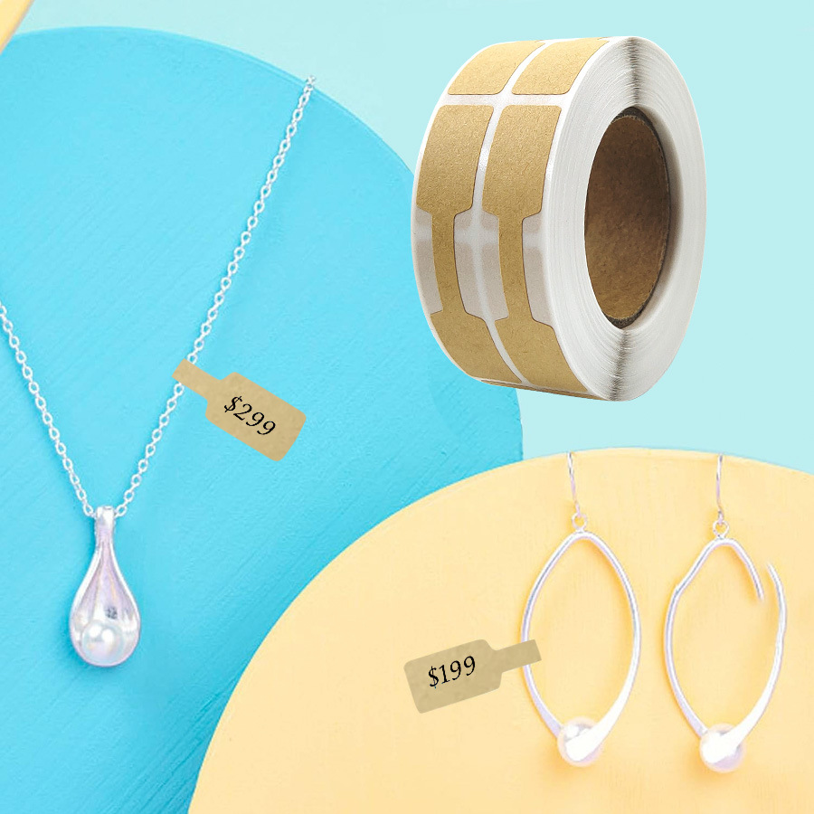 TEMU 500 Sheets/roll Jewelry Price Decorative Natural Paper Office Stickers, Document Seals, Office Supplies Stickers