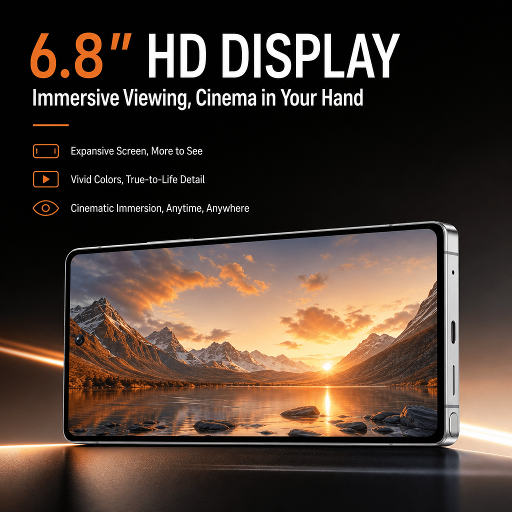   unlocked device sim free 6 8 inch hd large display 4 64gb expandable memory   face unlock full set present holiday Product details 1