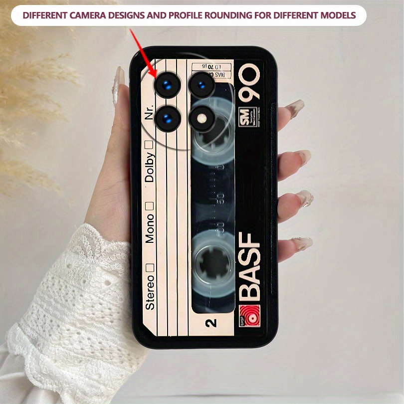 TEMU Cassette Pattern Tpu Black Phone Case, Suitable For Oneplus 13 12r 11 11r 10t 10 9r Pro Nord Ce4 Ce3 Lite N300 N200 5g N30 5g N20 5g N30 N20 Se