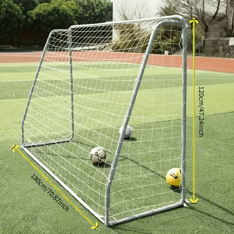 Portable Folding Soccer Goal, Heavy-Duty Yet Lightweight Training Goal (White Net Without Crossbar), Integrated Quick Fold Design, Suitable for Yard, Beach, And Park Use, Specifically for Adult And Team Outdoor Training