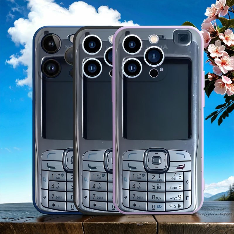 

[1pc Phone Pattern Iphone ] Old Phone Pattern Tpu For Pro + 16plus 15 15 15+ 14 14 14p 13 13mini 12 12 11 Iphone Xs Max X Xr 6p 6s+ 7g 7p 8+ Se 2 Se 3