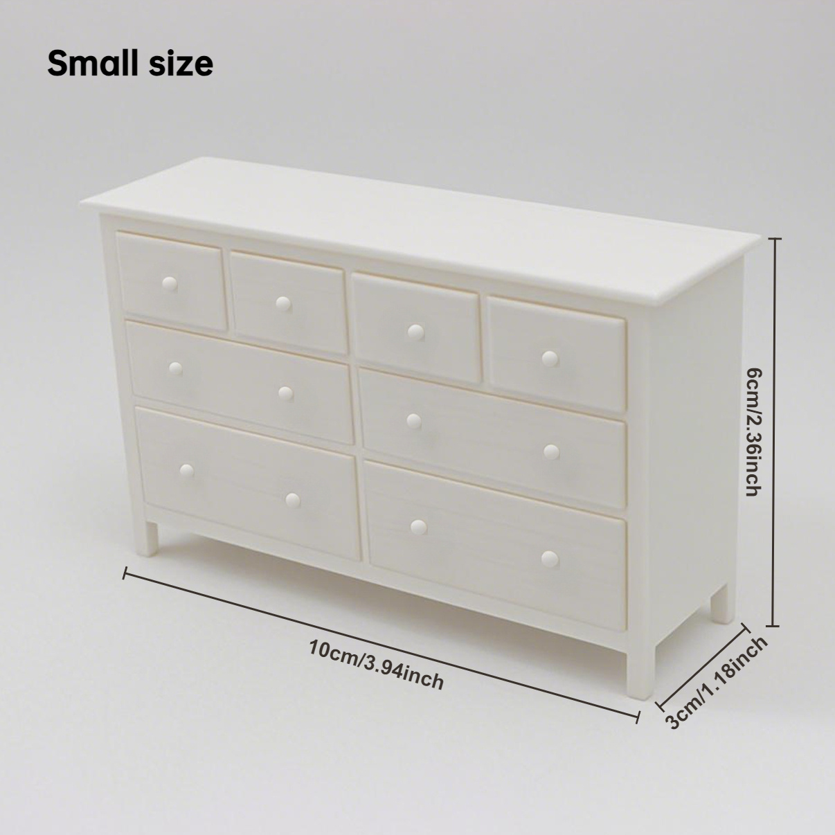 Image of 1:12 Scale Dollhouse Mini White Storage Cabinet Model, Pla Material (non-wooden), For Dollhouse Scene Decoration, Ornament Display, Photography Props, Adult Collection & Gifting