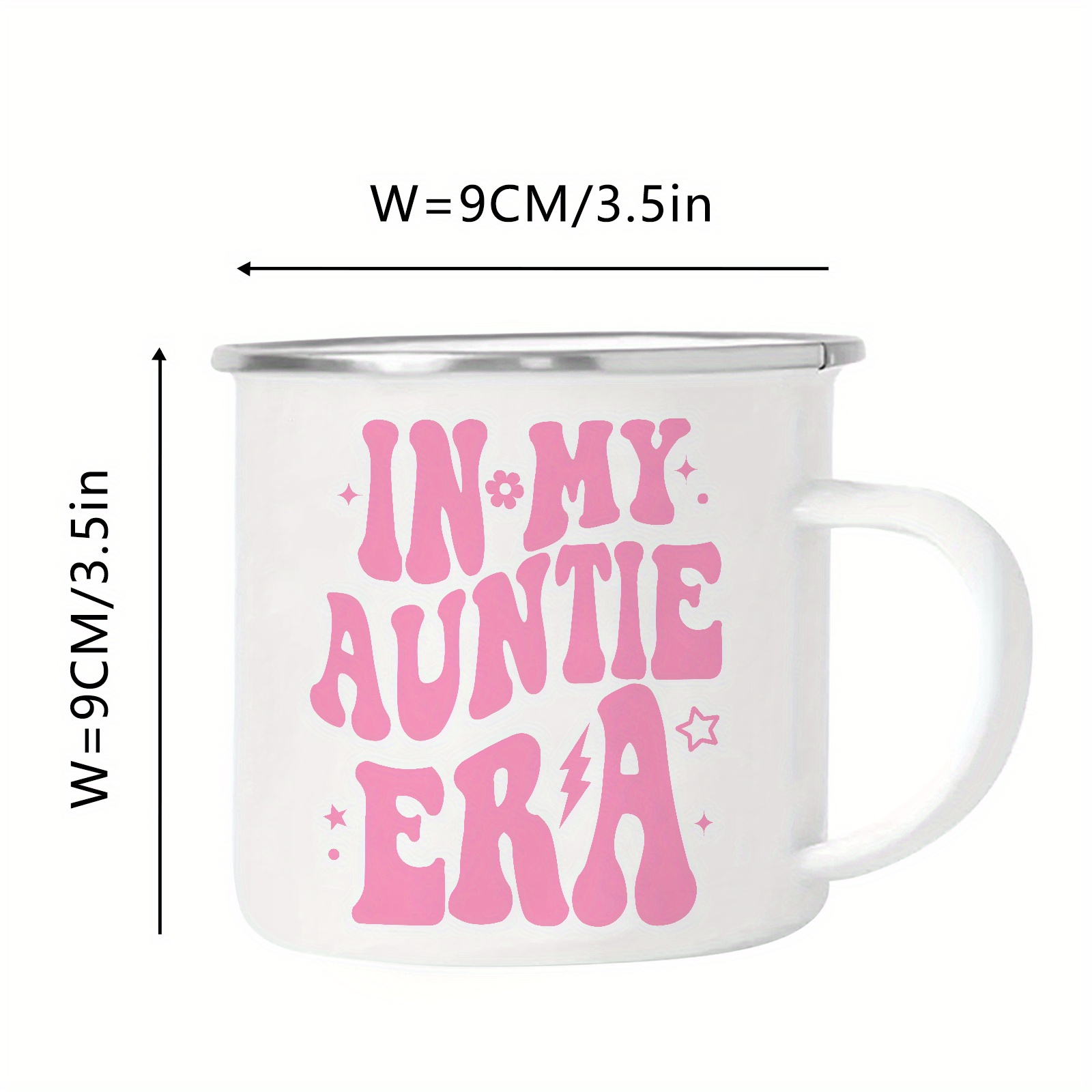 1pc 11oz   mug holiday mug 3d uv printing in my auntie era pattern enamel coffee mug portable water mug with handle suitable for home and camping birthday   ideal new year gift party favor 5