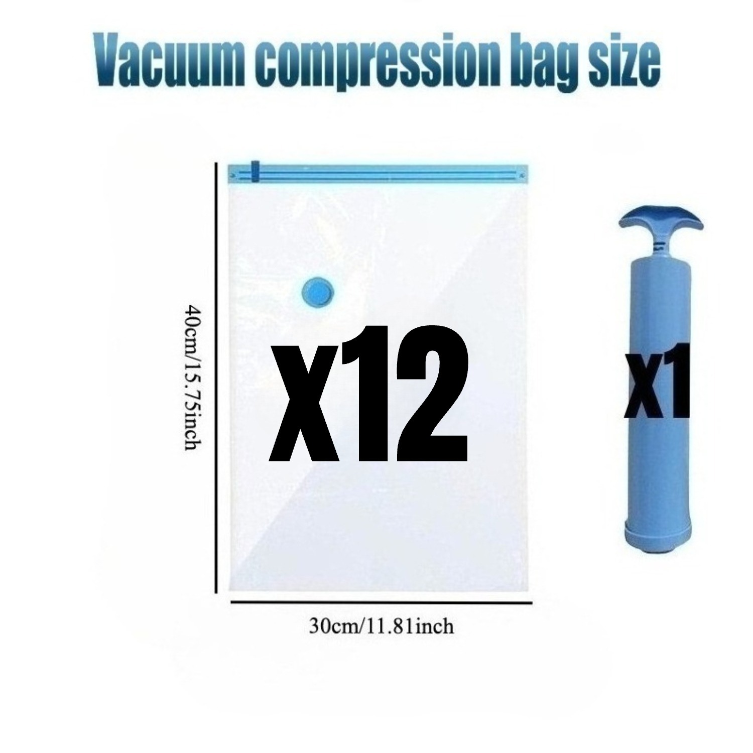 13pcs Household Bedroom Storage Vacuum Bags With Hand Pump - Pressure-resistant Stacking Type - Ideal For Travel Luggage Space - Transparent Sealed Bags For Clothes And Bedding