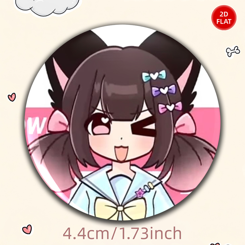2d 플랫 - 1개 클래식 인기 남성용 캐주얼 원형 브로치, 애니메이션 만화 핀, 스타일리시하고 화려한 추가 장식, 남녀공용 배지, 친척, 동급생 및 친구 간 선물로 적합, 2026년 최신 스타일