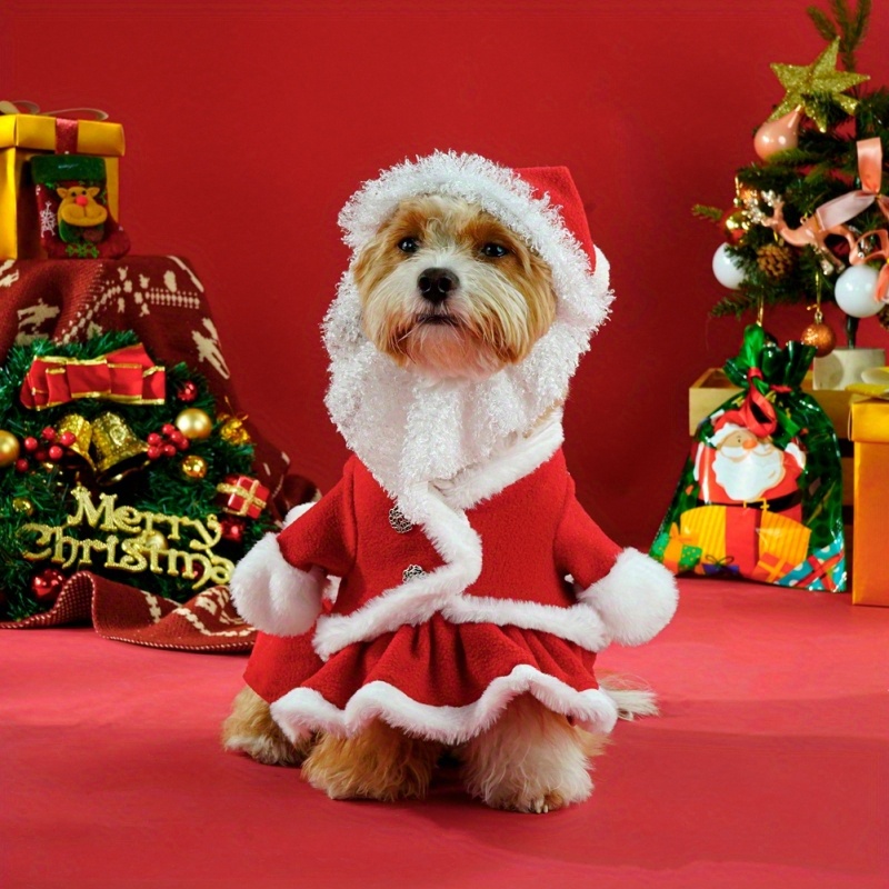 white christmas dresses Christmas Cosplay Pet Clothes main image 1