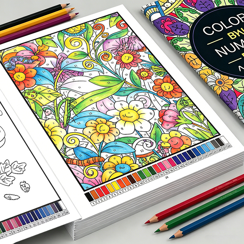 Image of Color By Book For Adults, Relaxing Mandala And Floral Themed Pages, Stress Relief And Anti-anxiety Workbook