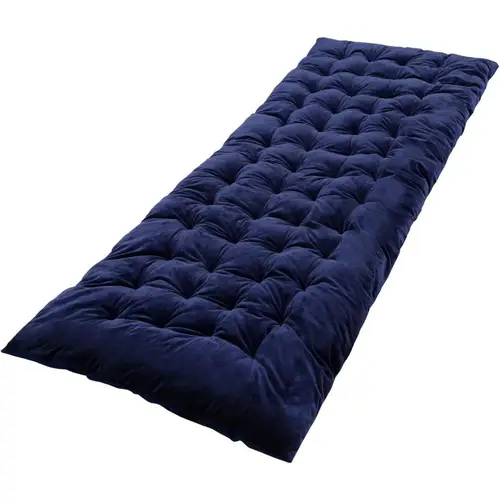 soft velvet corduroy folding cot pad for sleeping 75x28 inches plush camping mattress pad with anti slip cover for backpacking hiking and