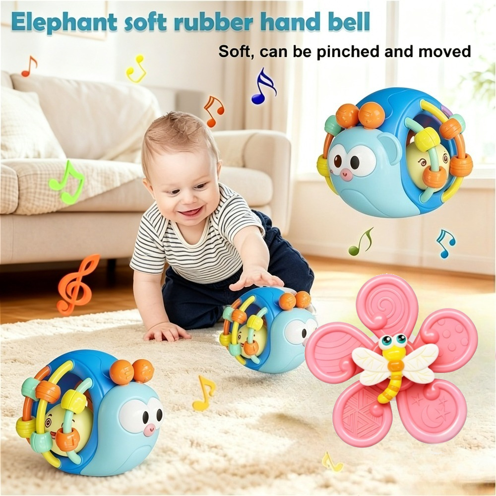 2pcs Baby-Grade Vibrating Hand Bell Toy