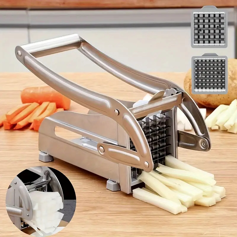 stainless steel french fry cutter heavy duty vegetable potato onion chopper   gadgets for home cooks and   details 1