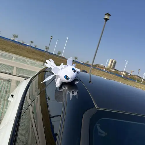 chibi car ornament motorcycle top decor ultra cute plush with keychain 3d printed automotive accessory