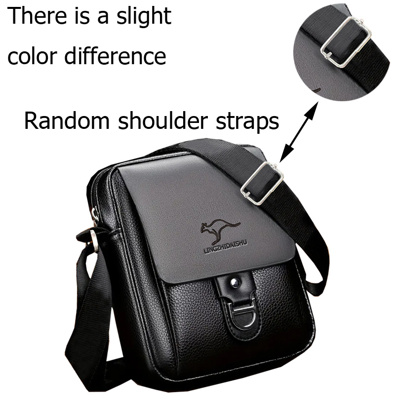 Sacoche Bandoulière Homme – Messenger Cuir Kangourou Sacoche - Adaptée aux quatre saisons - Sac à bandoulière unisexe carré pour hommes, sac bandoulière, imprimé kangourou vertical décontracté, sac messager portable pour voyage d