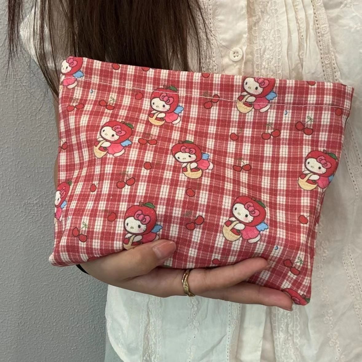 

Sanrio Hello Kitty Makeup Bag - Cute & Nylon Travel Organizer, Hand-washable