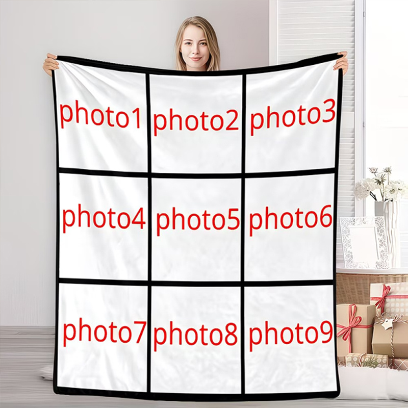 TEMU [custom] 1pc Custom Blanket With Picture, Outdoor Camping Blanket, Personalized Blanket, Hd Printed Custom Photo Blanket, Comfortable Custom